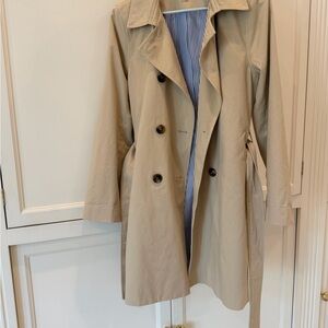 J. Crew Light Beige Double-Breasted Trench Coat